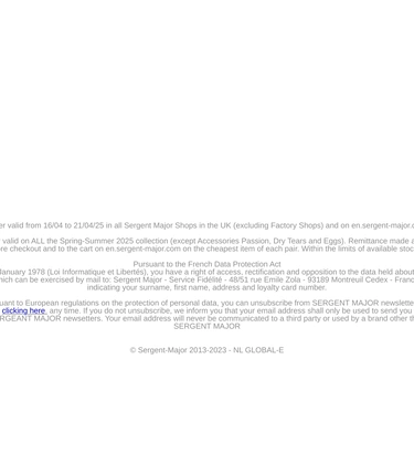 Sergent Major Sale Announcement