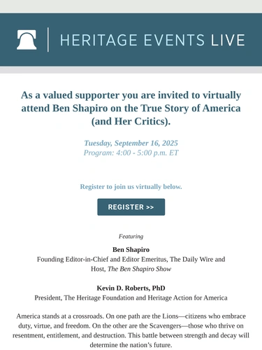Heritage Foundation Event Invitation