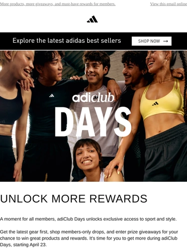 Adidas Sale Announcement