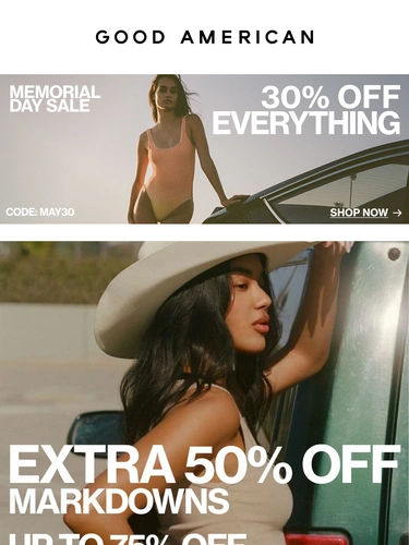 Good American Sale Announcement