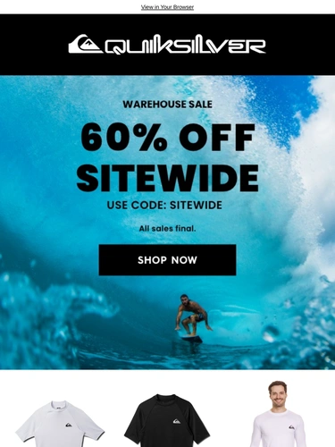 Quiksilver Sale Announcement