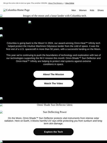 Columbia Sportswear Newsletter
