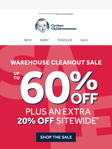 Gerber Childrenswear Sale Announcement