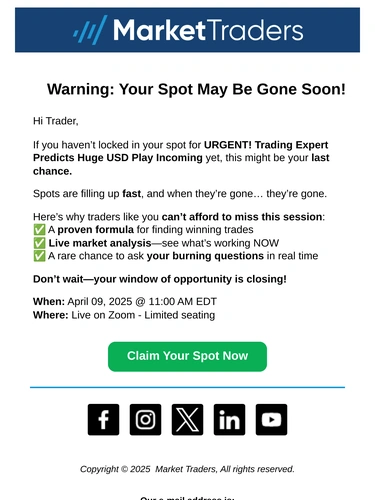 Market Traders Event Invitation