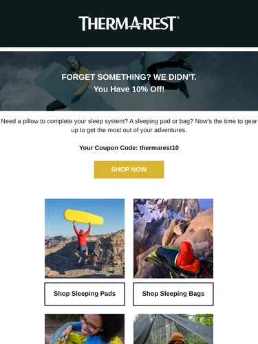 Therm-a-Rest Sale Announcement