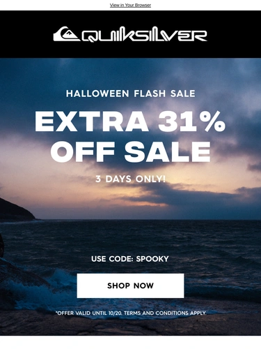 Quiksilver Sale Announcement