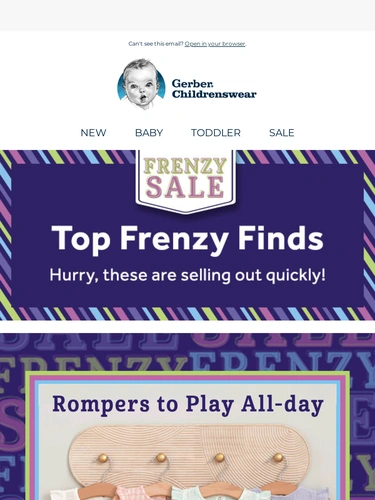 Gerber Childrenswear Sale Announcement