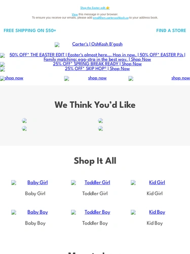 Carter's OshKosh Sale Announcement