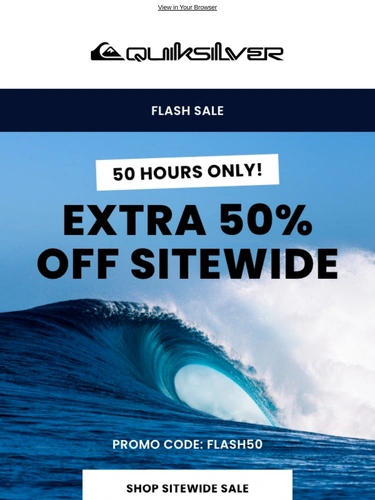 Quiksilver Sale Announcement