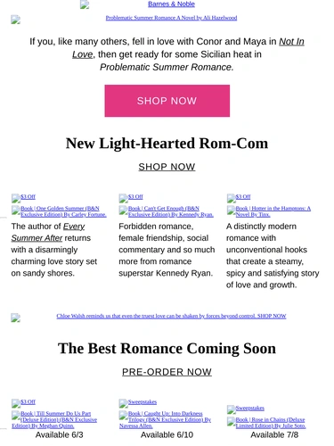 Barnes & Noble Newsletter