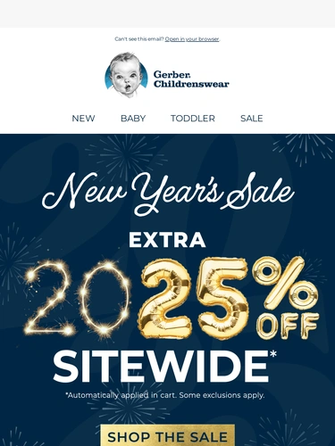 Gerber Childrenswear Sale Announcement