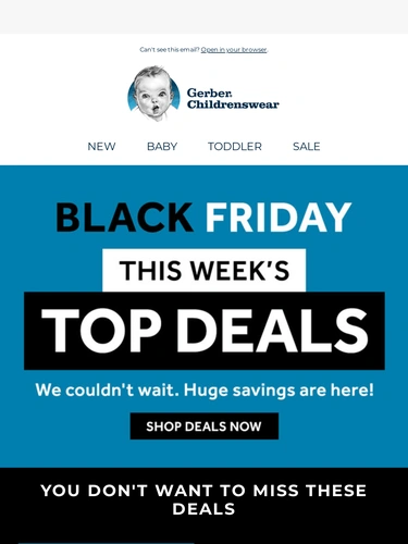 Gerber Childrenswear Sale Announcement