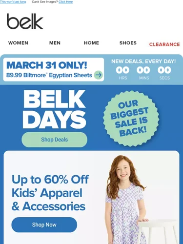 Belk Sale Announcement