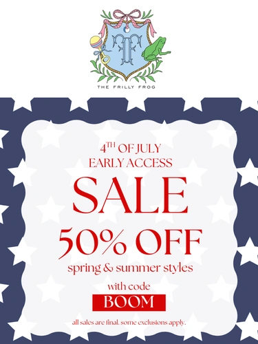 The Frilly Frog Sale Announcement