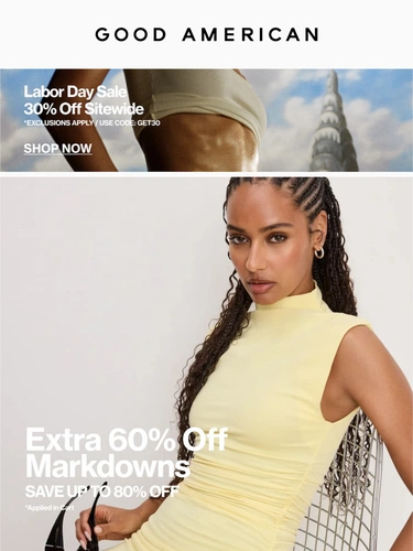 Good American Sale Announcement