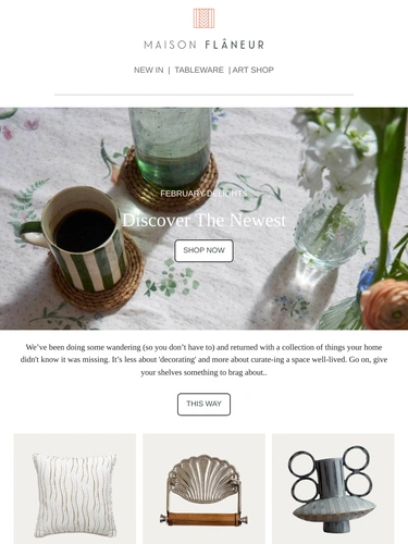 Maison Flaneur Newsletter