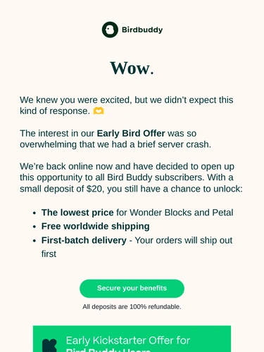 My Bird Buddy Sale Announcement