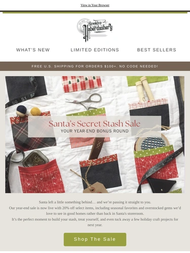 Brooklyn Haberdashery Sale Announcement