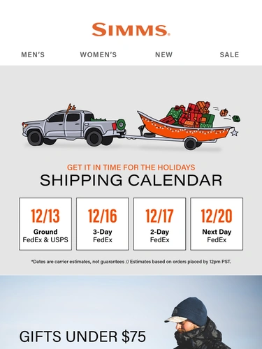 Simms Fishing Holiday Campaign