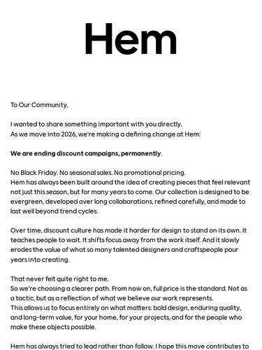 Hem Newsletter