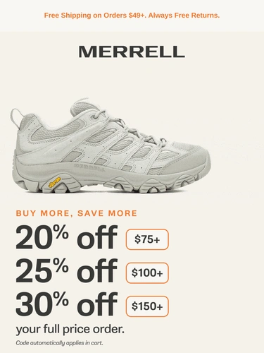 Merrell Sale Announcement