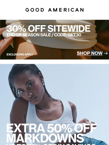 Good American Sale Announcement
