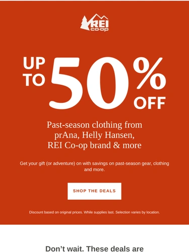 REI Sale Announcement
