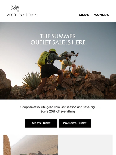 Arc'teryx Sale Announcement