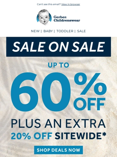 Gerber Childrenswear Sale Announcement