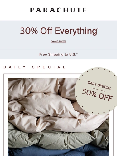 Parachute Home Sale Announcement