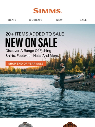 Simms Fishing Sale Announcement