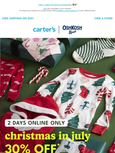 Carter's OshKosh Sale Announcement