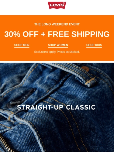 Levi's Sale Announcement