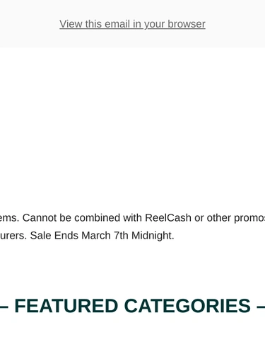 Reel Fly Rod Sale Announcement