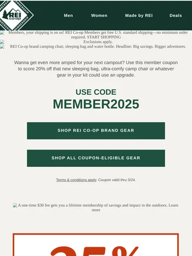 REI Sale Announcement