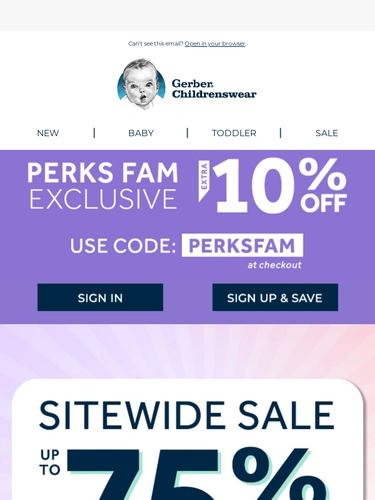 Gerber Childrenswear Newsletter