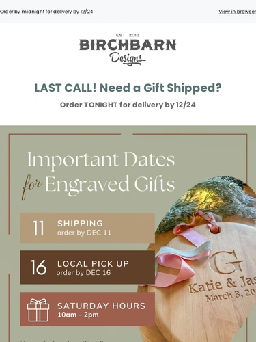 BirchBarn Designs Holiday Campaign