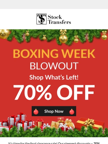 Stock Transfers Sale Announcement