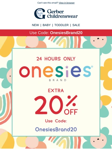 Gerber Childrenswear Sale Announcement
