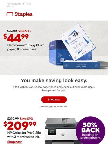 Staples Sale Announcement