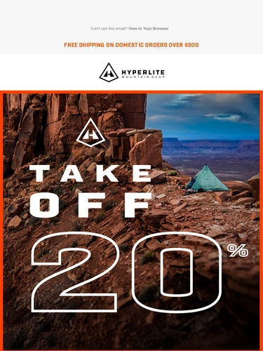 Hyperlite Mountain Gear Sale Announcement