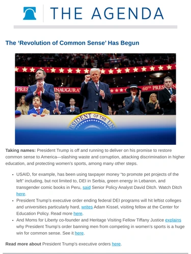 Heritage Foundation Newsletter