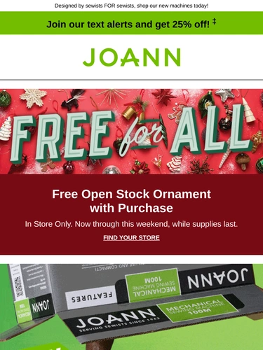 Joann Sale Announcement