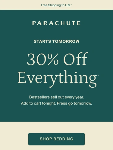 Parachute Home Sale Announcement