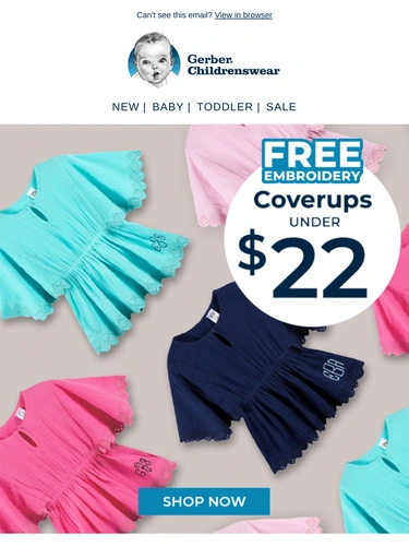 Gerber Childrenswear Sale Announcement