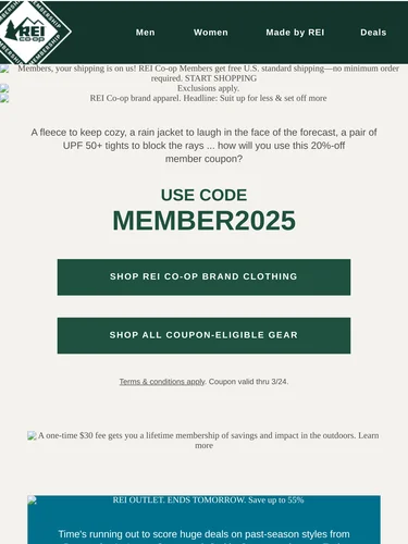 REI Sale Announcement