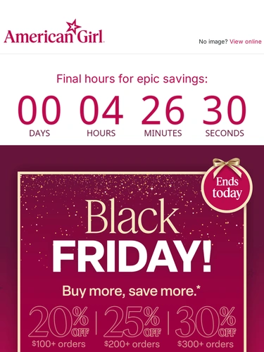 American Girl Sale Announcement