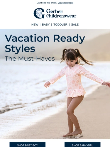 Gerber Childrenswear Sale Announcement