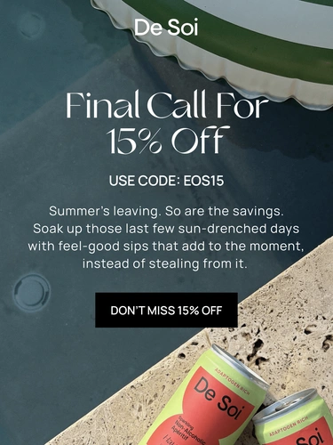 drinkdesoi.com Sale Announcement