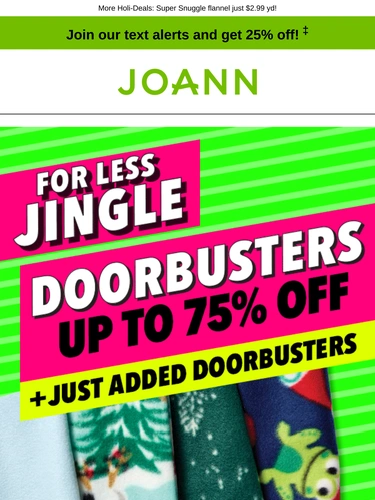 Joann Sale Announcement